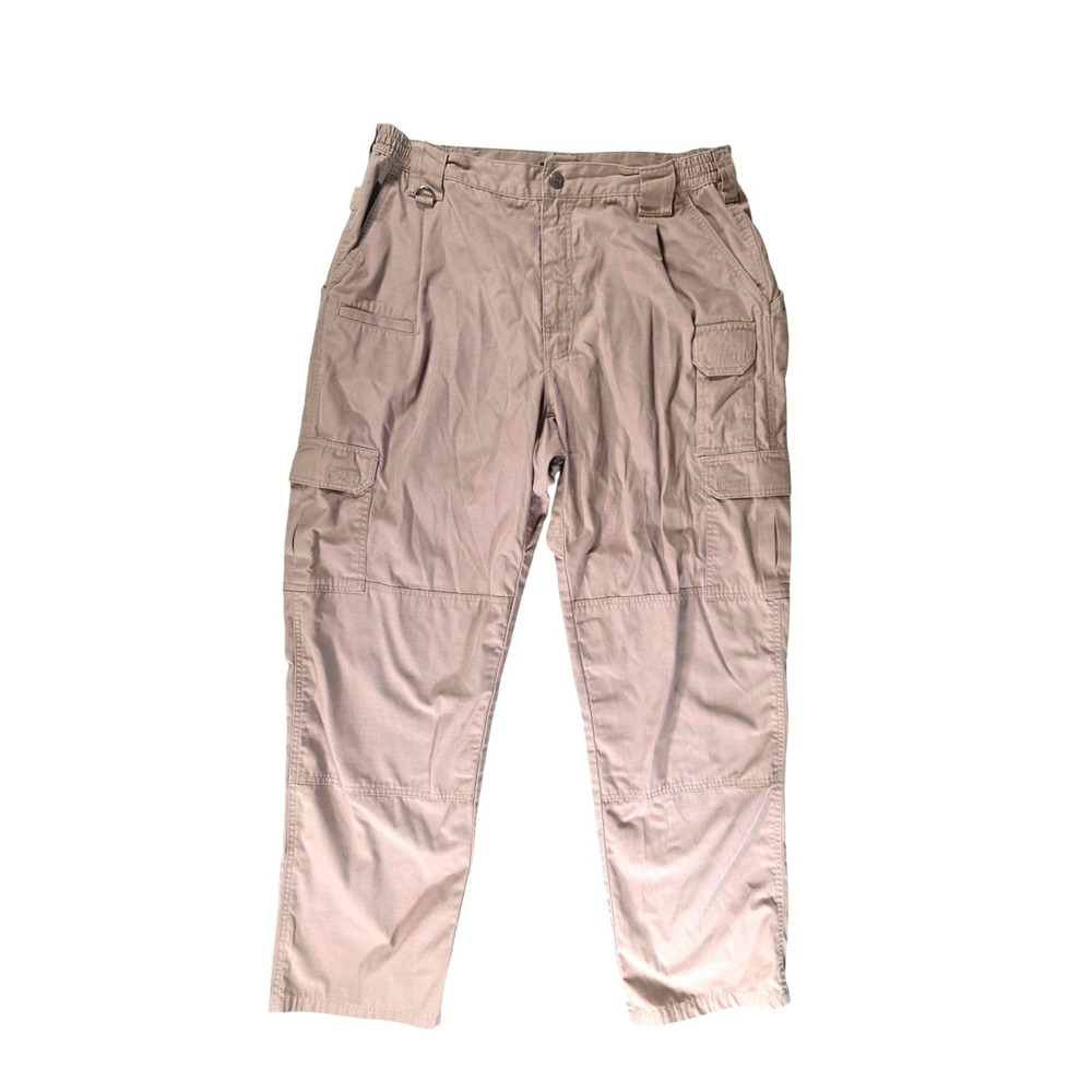 5.11 Tactical Mens 38x32 Khaki Ripstop Cargo Pants Tan Rugged Utility Workwear